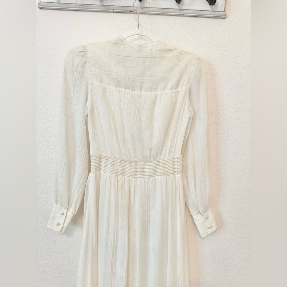 Vintage 1970s Wedding Dress -  Gunne Sax Style Cottagecore Wedding Dress Size 2 - Picture 5 of 10